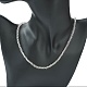 Bling-Glas-Halskette mit runden Perlen für Damen NJEW-PH01490-01-3