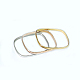 Placage sous vide carré de mode simple pour femmes 3 pièces 304 bracelets empilables en acier inoxydable BJEW-O182-05M-2