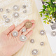 Gorgecraft 1 boîte de 16 pièces 3 tailles à coudre sur vêtements boutons de fleurs en cristal embellissements de boutons en fausses perles en alliage plat rond accessoire de décoration artisanat pour costumes attaches à coudre ornement fait à la main FIND-GF0004-71P-3