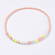 Solide cheville bubblegum acrylique boule perle enfants colliers NJEW-JN02091-01-1