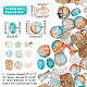 Arricraft 240 pièces 12 styles perles de verre peintes par pulvérisation transparentes GLAA-AR0001-40-2