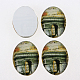 Cabochons en verre ovales de l'arc de triomphe   X-GGLA-N003-18x25-F27-2