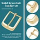 BENECREAT 1Pc Brass Single Prong Roller Buckles KK-BC0012-69-4
