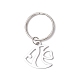 Брелки из нержавеющей стали 304 с тематикой океана KEYC-JKC01213-02-2