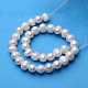 Fili di perle di perle d'acqua dolce coltivate naturali PEAR-E007-11-12mm-AB-2