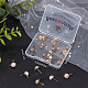Beebeecraft 20Pcs/Box 18K Gold Plated Earring Findings with Plastic Pearl Half Round Earring with Loop & Sterling Silver Pins & Butterfly Earring Backs for DIY Earring Making KK-BBC0002-38-7