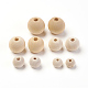Perle di legno non finite, perline distanziate perline in legno naturale,  piombo libero, tondo, mocassino, 8mm / 10mm / 12mm / 14mm / 16 millimetri, Foro: 2~3 mm, 250pcs/scatola