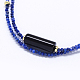 Natural Agate and Lapis Lazuli Tiered Necklaces NJEW-K106-02B-2