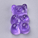 樹脂カボション  クマ  青紫色  17x12x7mm CRES-T005-111A-1
