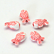 Perles acryliques de style artisanal de poisson X-SACR-R886-10-2