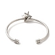 Breloques perles et croix en acrylique bracelet manchette ouvert BJEW-P283-01P-2