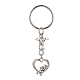 Schlüsselanhänger mit Anhänger aus Herzlegierung zum Valentinstag KEYC-JKC00625-02-1