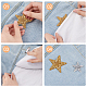 FINGERINSPIRE 9 Styles Star Iron on Applique Patches Silver Gold Black Hotfix Rhinestone Patches Tassel Star Glitter Crystal Patches Decorative Sewing Applique for Clothes Pants Jeans Hats Bags Craft DIY-FG0003-84-3