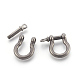 304 Stainless Steel Screw D-Ring Anchor Shackle Clasps STAS-O114-095AS-2