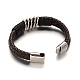 Unisex Braided Leather Cord Bracelets BJEW-L542-29-2