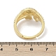 Женские кольца на палец из латуни с микропаве и кубическим цирконием RJEW-C129-05G-5