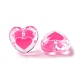 Glass Heart Beads GLAA-D005-01B-3
