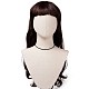 2個2色白黒ガラスシードビーズネックレスセット  女性と女の子のためのチョーカージュエリー  ミックスカラー  40.5cm  2個/セット NJEW-JN03802-3