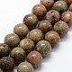 Chapelets de perles en unakite naturelle G-I199-19-12mm-1