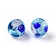 Perles rondes de feuille d'argent en verre manuelles X-LAMP-L041-02-2
