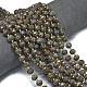Природные снежинка обсидиан бисер нитей G-K389-E32-01-2