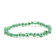Bracelet extensible en perles de verre et verre mauvais œil pour femme BJEW-JB08520-4