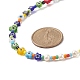 Natural Pearl & Millefiori & Seed Glass Beaded Necklace for Women NJEW-JN04161-5