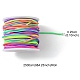 25m セグメント染色丸ゴムコード  ジュエリー作成用の虹色のゴム紐  カラフル  2.5mm EW-YW0001-13-3