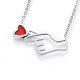 304 Stainless Steel ASL Pendant Necklaces NJEW-H491-05-2