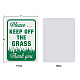GLOBLELAND 2 Pack Please Keep Off the Grass Sign AJEW-GL0001-05A-17-2