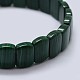 Натуральные малахитовые стрейч-браслеты BJEW-F327-04-3