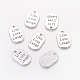 Tibetan Style Alloy Flat Oval Carved Affirmation Word Live Love Laugh Pendants X-TIBEP-22066-AS-RS-2