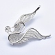 925 Sterling Silver Cubic Zirconia Brooch Findings STER-G026-03P-3
