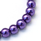 Backen gemalt pearlized Glasperlen runden Perle Stränge HY-Q003-10mm-76-2