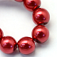 Baking Painted Pearlized Glass Pearl Round Bead Strands X-HY-Q003-14mm-51-3