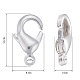 Silver Color Plated Brass Lobster Claw Clasps X-KK-901-S-3