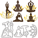 Benecreat 3 Stück Yoga-Thema Stanzformen Schablone DIY-WH0309-790-1