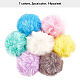 SUPERFINDINGS 14pcs 7 colors Faux Fur Pom Pom Balls?Handmade Faux Rabbit Fur Pom Pom Ball Covered Pendants for Hats Keychains Scarves Gloves Bags Accessories 55?74mm WOVE-FH0001-01-3
