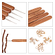 Aghi per uncinetto in ferro con manico in bambù nbeads TOOL-NB0001-19-4
