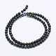 Natürliche Serpentin / grüne Spitze Stein Perlen Stränge G-P345-01-4mm-2