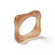 透明樹脂指輪  天然石風  正方形  ペルー  usサイズ7 1/4(17.7mm) RJEW-S046-001-A02-2