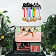 Espositore da parete con porta medaglie in ferro a tema sportivo ODIS-WH0021-566-7