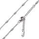 304 Stainless Steel Column Link Chain Necklace for Men Women NJEW-K245-019E-2