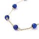 Runde Halsketten mit synthetischen türkisfarbenen Perlen NJEW-JN02877-02-2