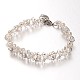 Glas geflochtenen Perlen Armbänder BJEW-JB02053-2