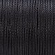 平らなワックス糸ストリング  マイクロマクラメコード  革縫い用  ブラック  0.8mm  約109.36ヤード（100m）/ロール YC-P003-A10-3