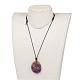 Natural & Synthetic Gemstone Pendant Necklaces NJEW-JN01773-4