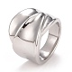 304 Stainless Steel Textured Chunky Ring for Men Women RJEW-B040-22P-1