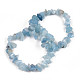 Bracelets extensibles à perles unisexes en aigue-marine naturelle BJEW-S143-33-1