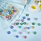56pcs 14 couleurs de perles européennes en verre peintes au four DGLA-SZ0001-01-5